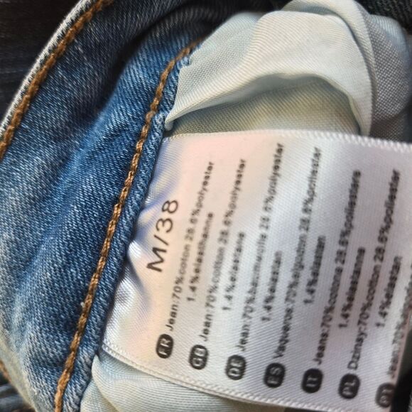 Denim Life Skinny Sparkle Angel Wings Eyelet Bottom Jeans - Picture 7 of 8